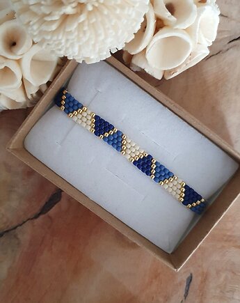 Bransoletka w odcieniach koloru niebieskiego, LEI handmade 