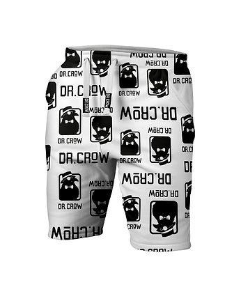 Krótkie Spodenki Shorty Boy DR.CROW Logo Białe, DrCrow