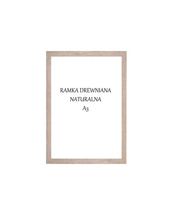 RAMKA DREWNIANA NATURALNA A3 dąb, black dot studio