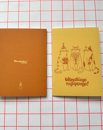 Kartka urodzinowa KOTY, Orajutku Studio