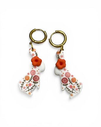 Kolczyki wielkanocne zajączki z gliny polimerowej, Megan Little Things