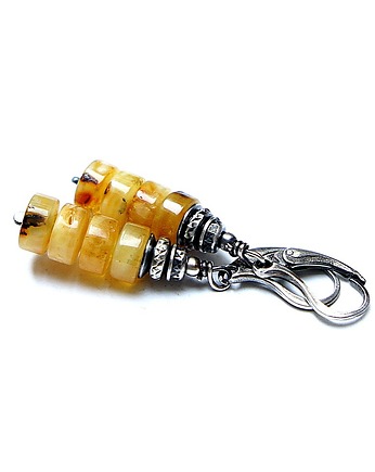 Kolczyki srebrne Bursztynowe gąsienice vol. 3  , Katia i krokodyl