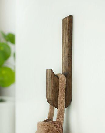 Samoprzylepny wieszak haczyk z orzecha amerykańskiego, POZYTYWNIE W DREWNIE