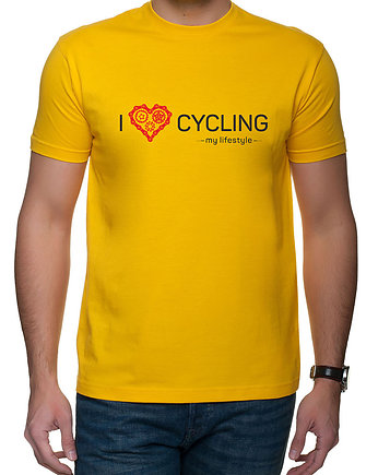 Koszulka T-SHIRT.  I love cycling - my lifestyle, OSOBY - Prezent dla Chłopaka