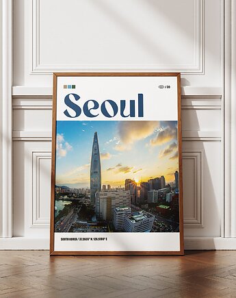 Minimalistyczny plakat Seul Korea Południowa, DAPIDOKA