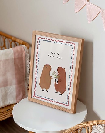 Plakat Zakochane kapibary - Plakaty Na Ścianę Dla Dzieci, Dekoracjan