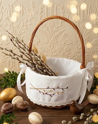 Serwetka do koszyka WIĄZANA duża BAZIE, Monart