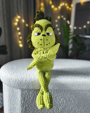 Grinch na szydełku, Maskotka pluszowa, Prezent na Mikołaja