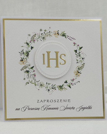 Zaproszenia na Komunię, wzór 18B, Anna Art and Crafts