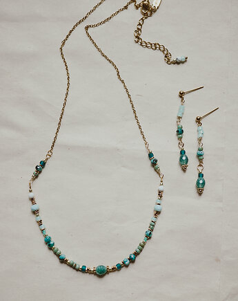 Surge, naszyjnik z niebieskim gradientem, Okruszek Biżuteria