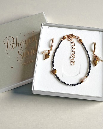 KOMPLET noc kairu i perła : delikatny, uroczy komplet na prezent, kaktusia