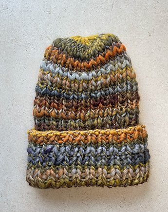 Czapka zimowa beanie Aurora jesienna, Made by Jaga