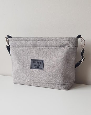Torebka damska Crossbody Shallow S jasnoszara, MessyBags