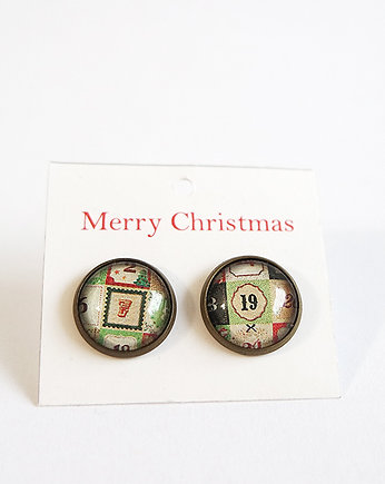 Kolczyki - Retro liczby - sztyfty, yenoo