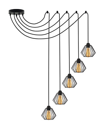 Nowoczesna lampa wisząca pająk DIORO LOFT L5, lampy loftowe LYSNE LOFT