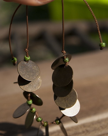 Bransoletka Antique Brass&Picasso Mint&Brown, Las Manos