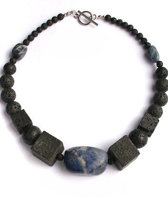 S A L E : sodalit GIGANT & lawa :: unikatowa kolia, kaktusia