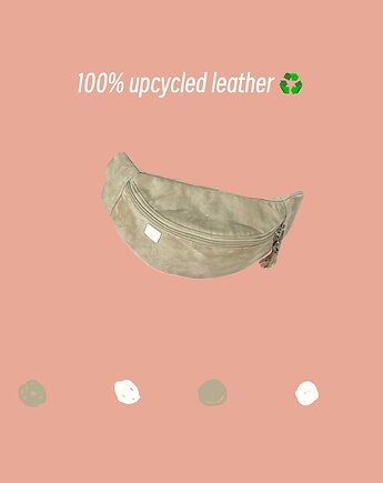 Nerka z beżowego zamszu 100% upcykling La Rambla 2, CANGUR