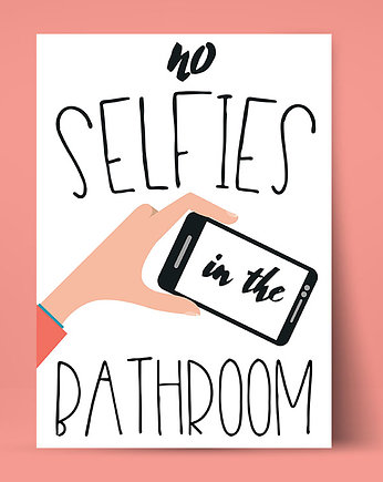 No Selfies - Zabawny Plakat na ścianę - A4, Bajkowe Obrazki