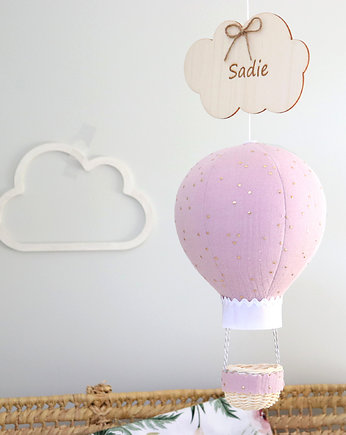 Balon muślinowy brudny róż - dekoracja pokoju, NinoDreams