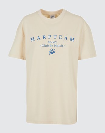 T-shirt OVERSIZE kremowy, HARP TEAM