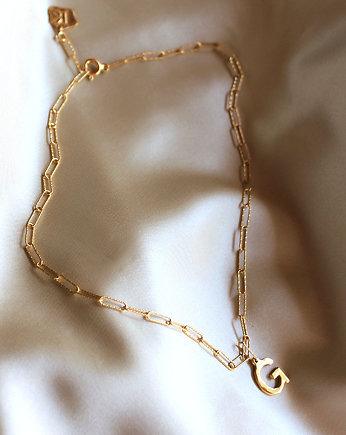 Naszyjnik z literką na grubym łańcuszku, Ker Jewellery