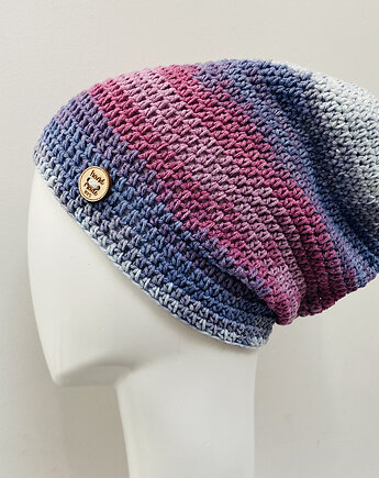 Czapka przejściowa cienka beanie smerf bawełna, splotomaniaa