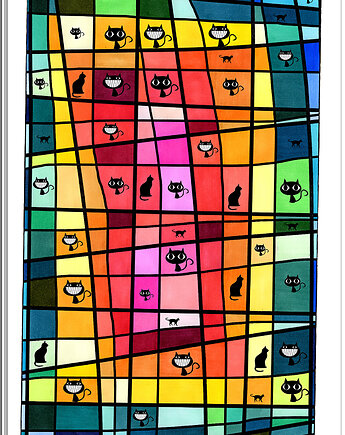 56. KOCIE MIASTO - rysunek, plakat., kama4you