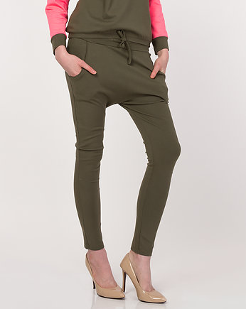 Spodnie khaki YY600022_RAL6007, YULIYA BABICH