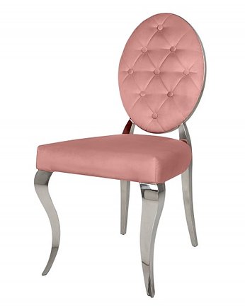 Krzesło Modern Barock pudrowy róż aksamit 92cm, Home Design