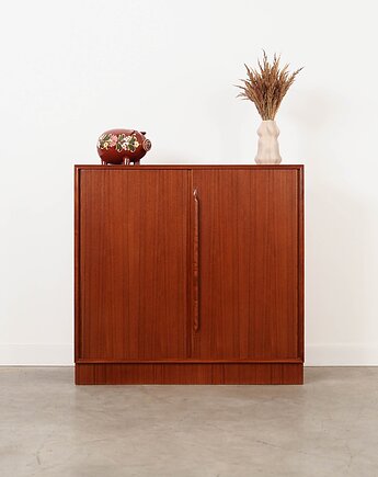 Szafka tekowa, niemiecki design, lata 70, produkcja: RT M, Przetwory design