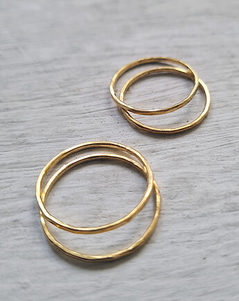 Zestaw 4 obrączek SLIM mosiądz, COCONUT