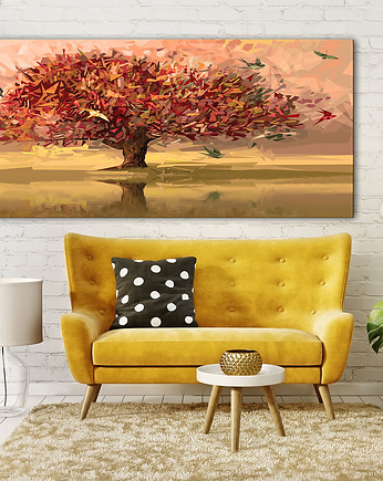 Obraz na płotnie PEJZAŻ DZREWO- 150x60cm, LUdesign gallery