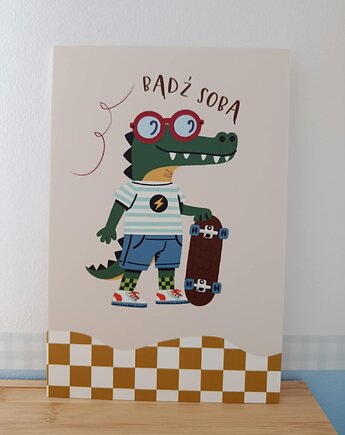 Krokodyl z deskorolką Bądź sobą, ALE Pomysl