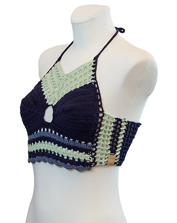 Top / bralet na szydełku na lato ze 100 procent bawelny rozmiar S/M, cosy creation