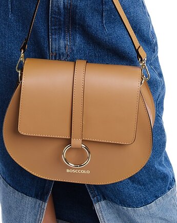 Torebka skórzana crossbody - kolor rudy (7099), BOSCCOLO