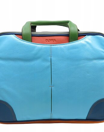 Aktówka skórzana torba damska na laptop do 16'' regulowany pasek OLIVKA, Olivka Warsaw