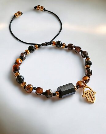 OCHRONA, SIŁA - czarny turmalin, tygrysie oko, HAMSA, kaktusia