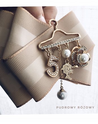 Brosza Glamour NEW 2022, Pudrowy Różowy