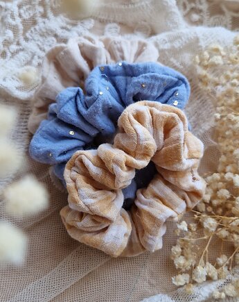 Zestaw 3 scrunchie, maka design