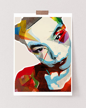 Kobieta, ilustracja, plakat, geometria, Żaneta Antosik PRINTS