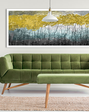 Obraz na płotnie pejzaż, las, drzewa- 150x60cm, LUdesign gallery