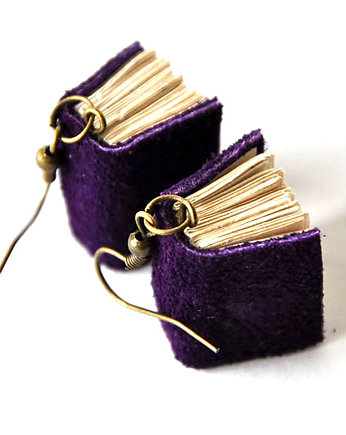 Kolczyki mini książki, OSOBY - Prezent dla siostry