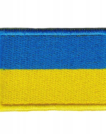 Naszywka naprasowanka FLAGA UKRAINY termoprzylepna haft 6x4cm, Wyszywane