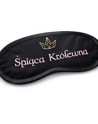OPASKA Czarna bawełniana haftowana Śpiąca królewna PREZENT, Wyszywane