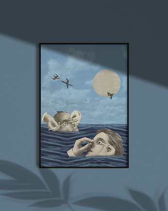 Kolaż, plakat TO JEST ZBYT TRUDNE - płótno, Into collage