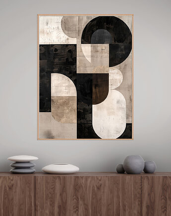 Geometria natury - Plakat, druk - Minimalizm, Boho, Loft #43, Black Sapphire Art