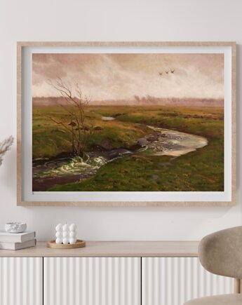 PLAKAT Chełmoński, pejzaż wiosna sztuka ścienna,, black dot studio