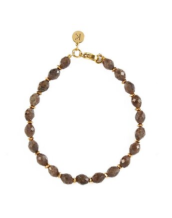 Bransoletka z brązowych Labradorytów - Wersja Złota, Kulka Bransoletki