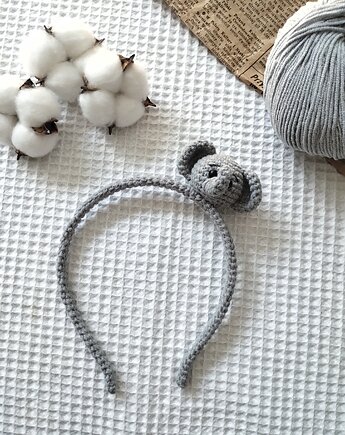 Opaska do włosów słoń, słonik, szydlAnki